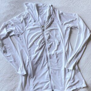 White Athleta Full Zip Hoodie